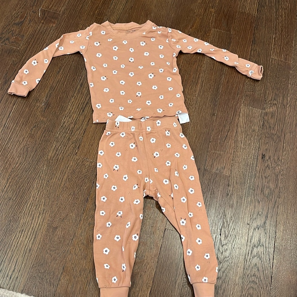Floral pajamas. Size 18mo